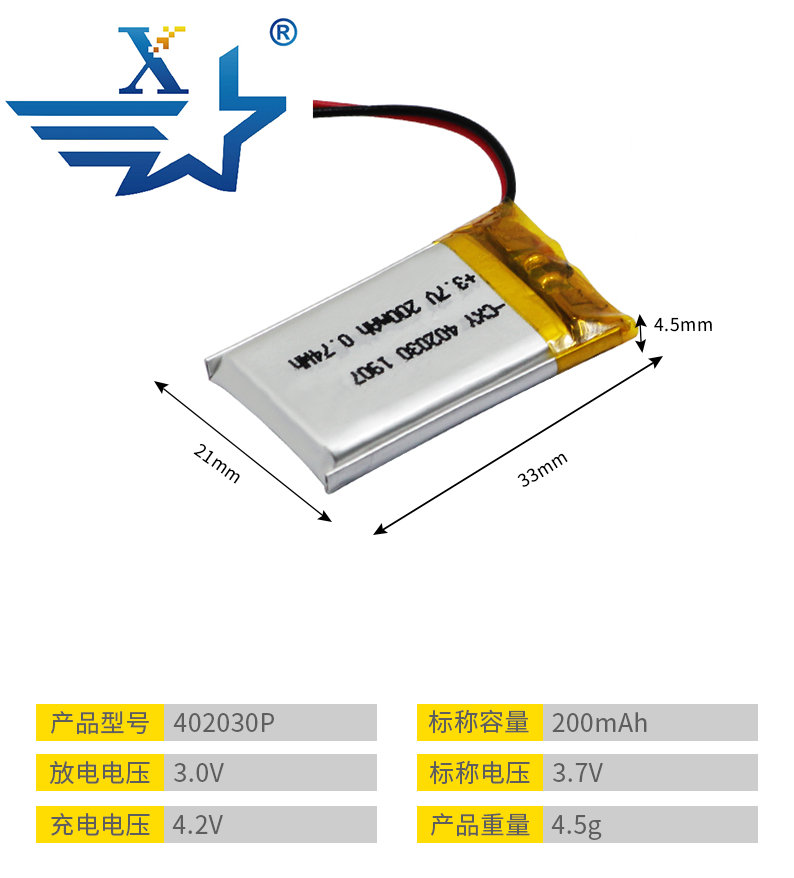 402030P-200mAh